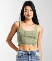 Mustard Seed Scoop Neck Cropped Tank Top