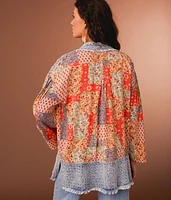 Mixed Print Kimono