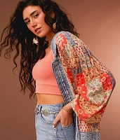 Mixed Print Kimono