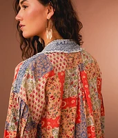Mixed Print Kimono