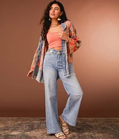 Mixed Print Kimono