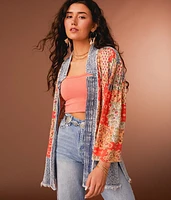 Mixed Print Kimono