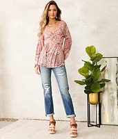 Twisted Mesh Empire Top