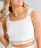 Eyelash Crochet Tank Top