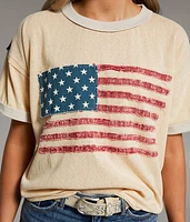 Raw Edge Flag Patch T-Shirt