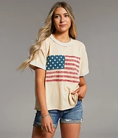 Raw Edge Flag Patch T-Shirt