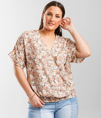 Floral Surplice Top