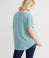 Lines Keyhole Top