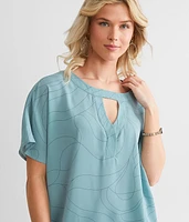 Lines Keyhole Top