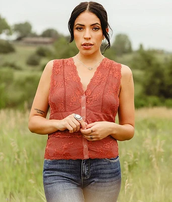 Floral Lace Tank Top