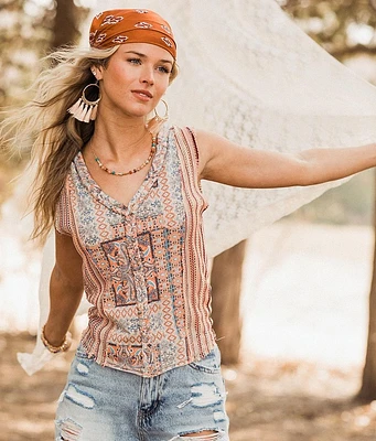 Pieced Crochet Tank Top