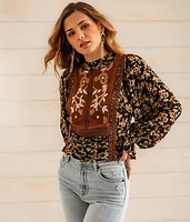 Embroidered Floral Top