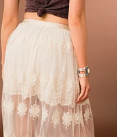 Sheer Lace Maxi Skirt