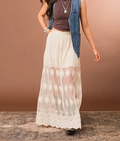 Sheer Lace Maxi Skirt