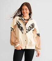 Pieced Cow Print Jacket