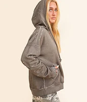 Mesh Inset Hooded Sweatshirt