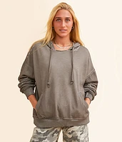 Mesh Inset Hooded Sweatshirt