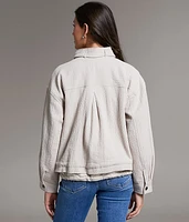 Textured Mock Neck Jacket