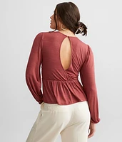 Draped Peplum Top