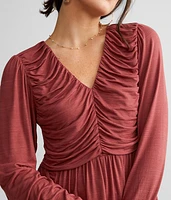 Draped Peplum Top