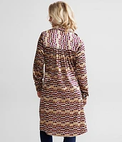 Geo Velvet Kimono