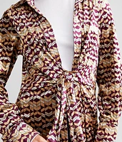 Geo Velvet Kimono