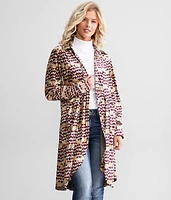 Geo Velvet Kimono