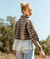 Tweed & Lace Flannel Shirt