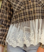 Tweed & Lace Flannel Shirt