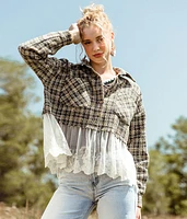 Tweed & Lace Flannel Shirt
