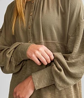 Pieced Boxy Henley