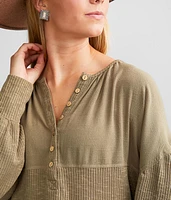 Pieced Boxy Henley
