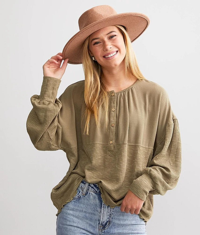 Pieced Boxy Henley