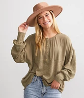 Pieced Boxy Henley
