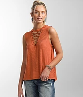 Lace-Up Tank Top