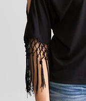 Weaved Fringe Top