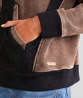 Pieced Sweater Knit Pullover