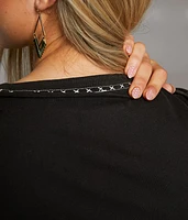 Contrast Stitch Henley