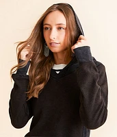 Pieced Exposed Seam Hoodie