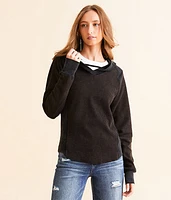 Pieced Exposed Seam Hoodie
