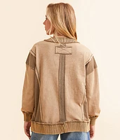 Washed Raw Edge Pullover