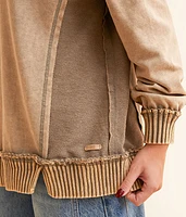 Washed Raw Edge Pullover