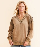 Washed Raw Edge Pullover
