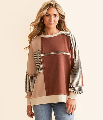 BKE Pieced Stripe Pullover