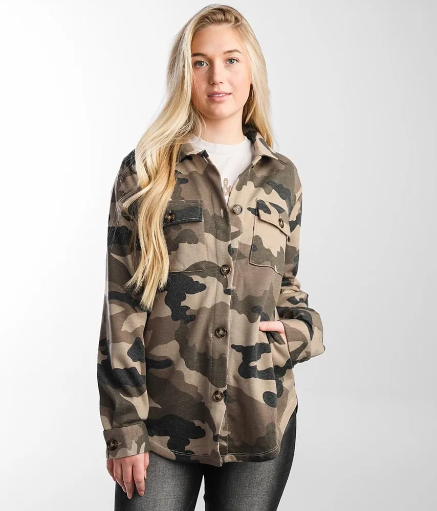 MYSTREE Camo Shirt Jacket