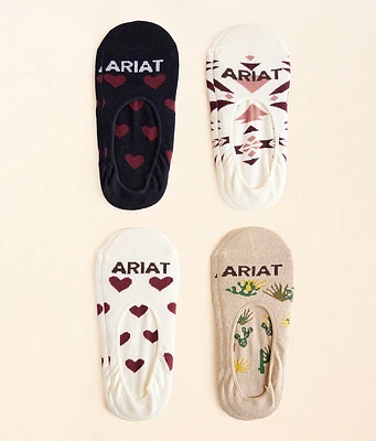 Ariat 4 Pack No Show Socks