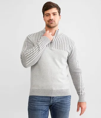 BKE Plated Quarter Zip Sweater