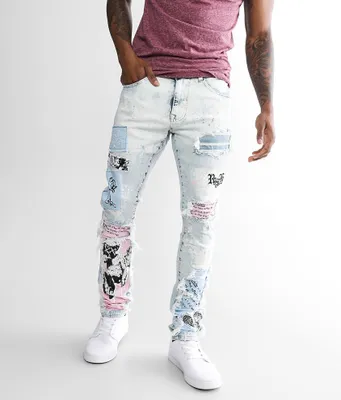 Smoke Rise Patched Taper Stretch Jean
