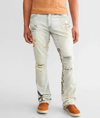 Smoke Rise Stacked Flare Stretch Jean