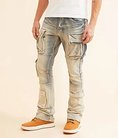 Smoke Rise Stacked Flare Stretch Jean